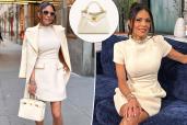 Bethenny Frankel with an inset of a bag